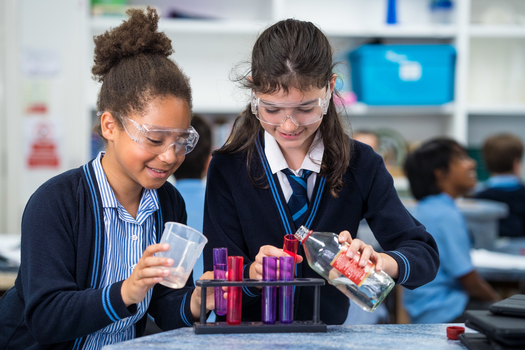 students in the science lab