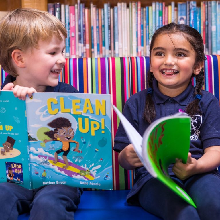 Children reading books