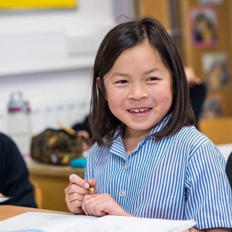 student smiling