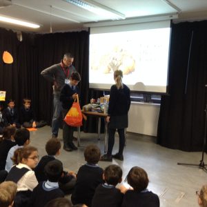 students in the harvest festival