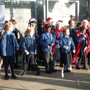 choir performance at Kew Retail Park