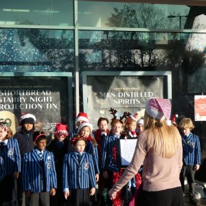 choir performance at Kew Retail Park