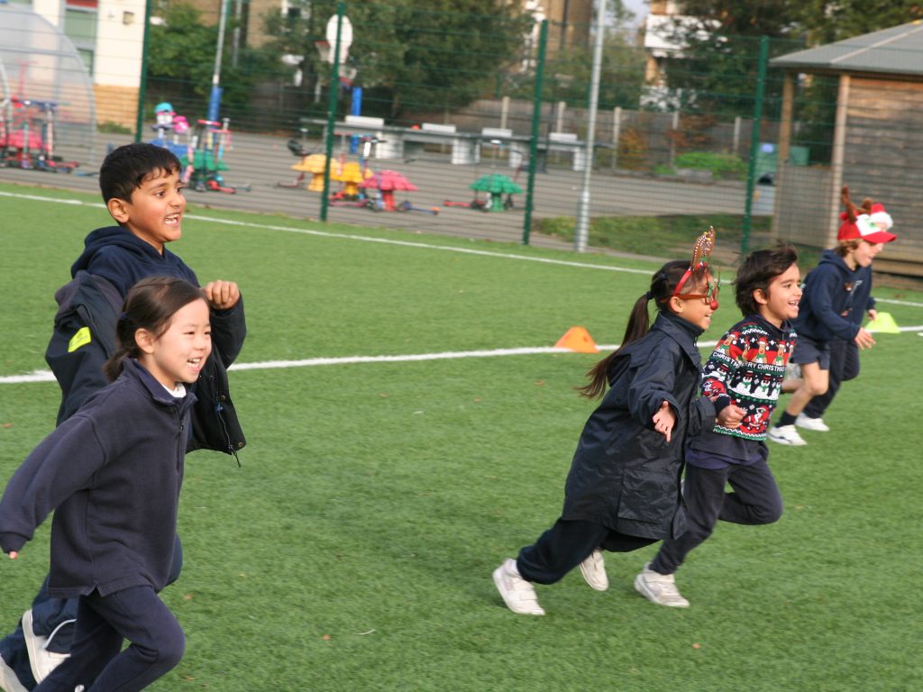 children running