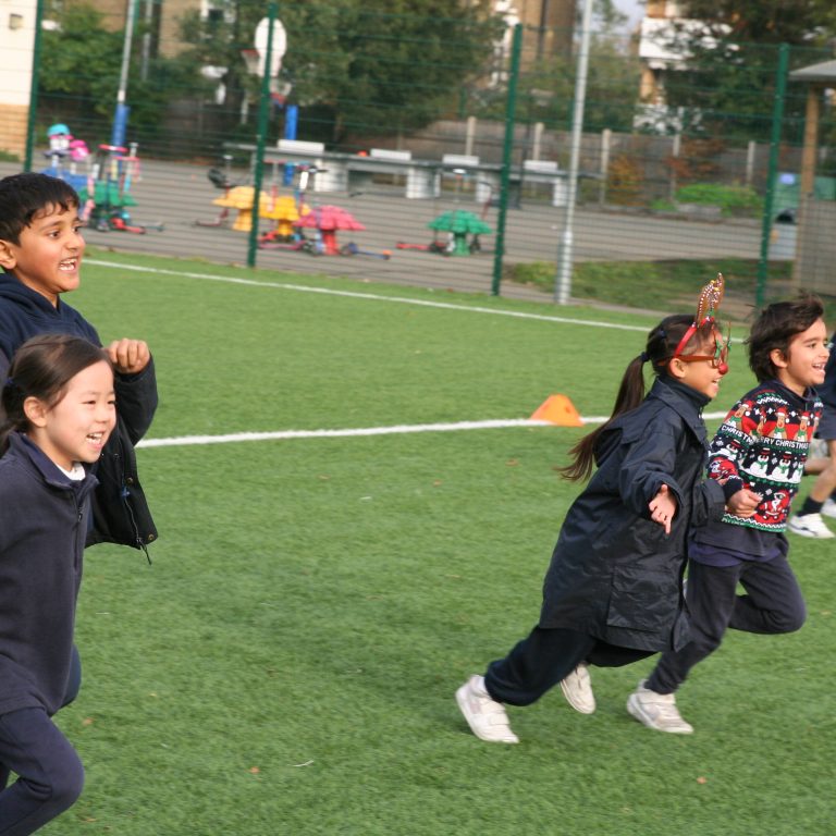 children running