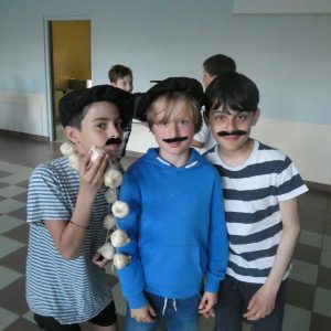 students in french attire