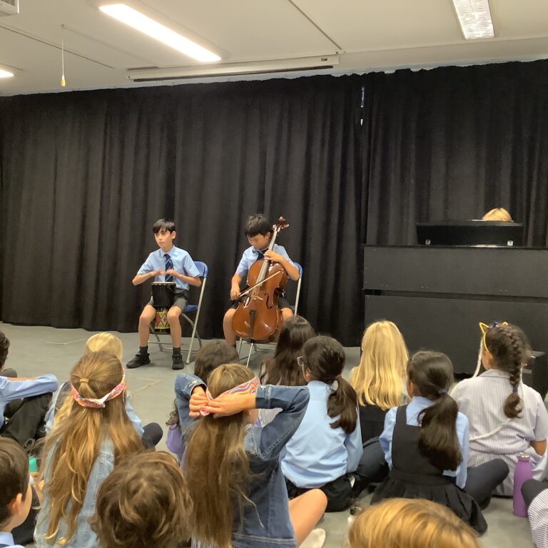 talent show, boys playing instruments