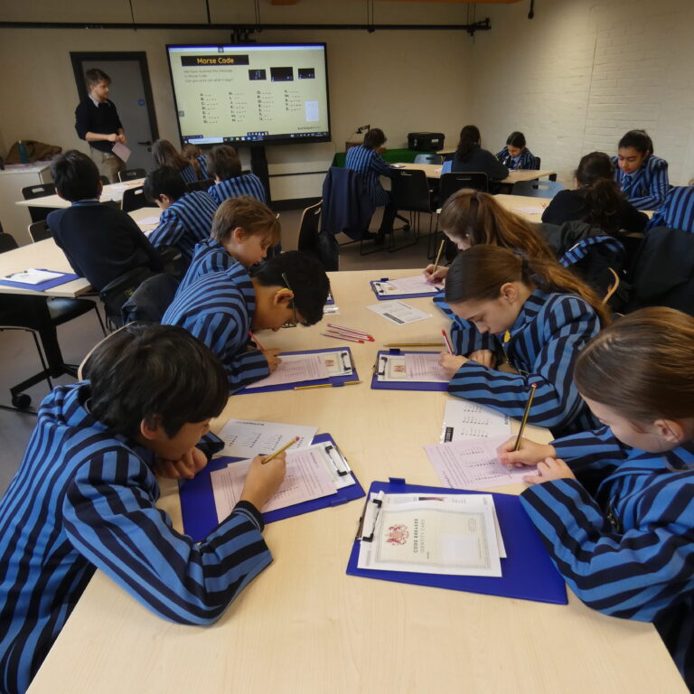 students in class